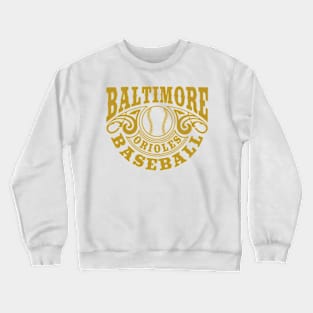 Vintage Retro Baltimore Orioles Baseball Crewneck Sweatshirt